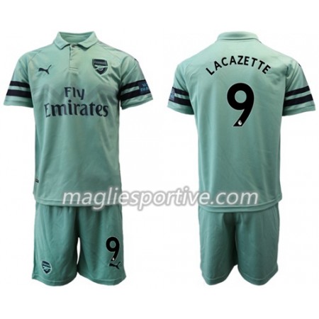 Completo Calcio Arsenal Lacazette 9 Bambino Divisa Terza 2018/2019